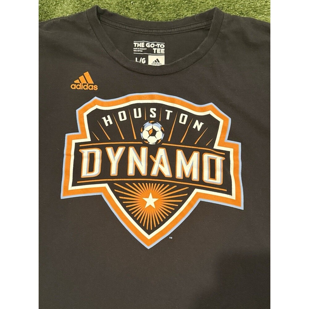 Houston Dynamo Shirt Adidas Climacool Short Sleeve Blue Men L MLS Soccer League